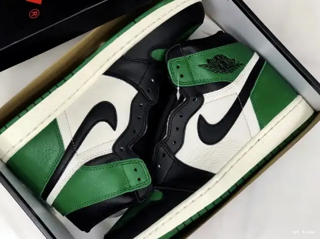 1st Kicks Air OG Green Pine High 1 Jordan NRG Sail-Black 555088-302 0507
